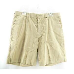 Sportif Stretch Flat Front Shorts Light Khaki Poly/Cotton/Spandex Men's Size 38